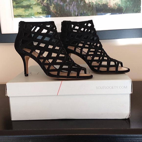 🆕🆕 STUNNING SOLE SOCIETY Portia Caged Heels🆕🆕 - Picture 3 of 7